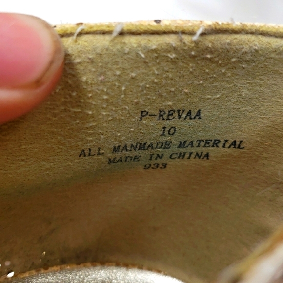 Steve Madden Revaa Gold Glitter Fabric Heels Sparkle bling 10 - Picture 8 of 9